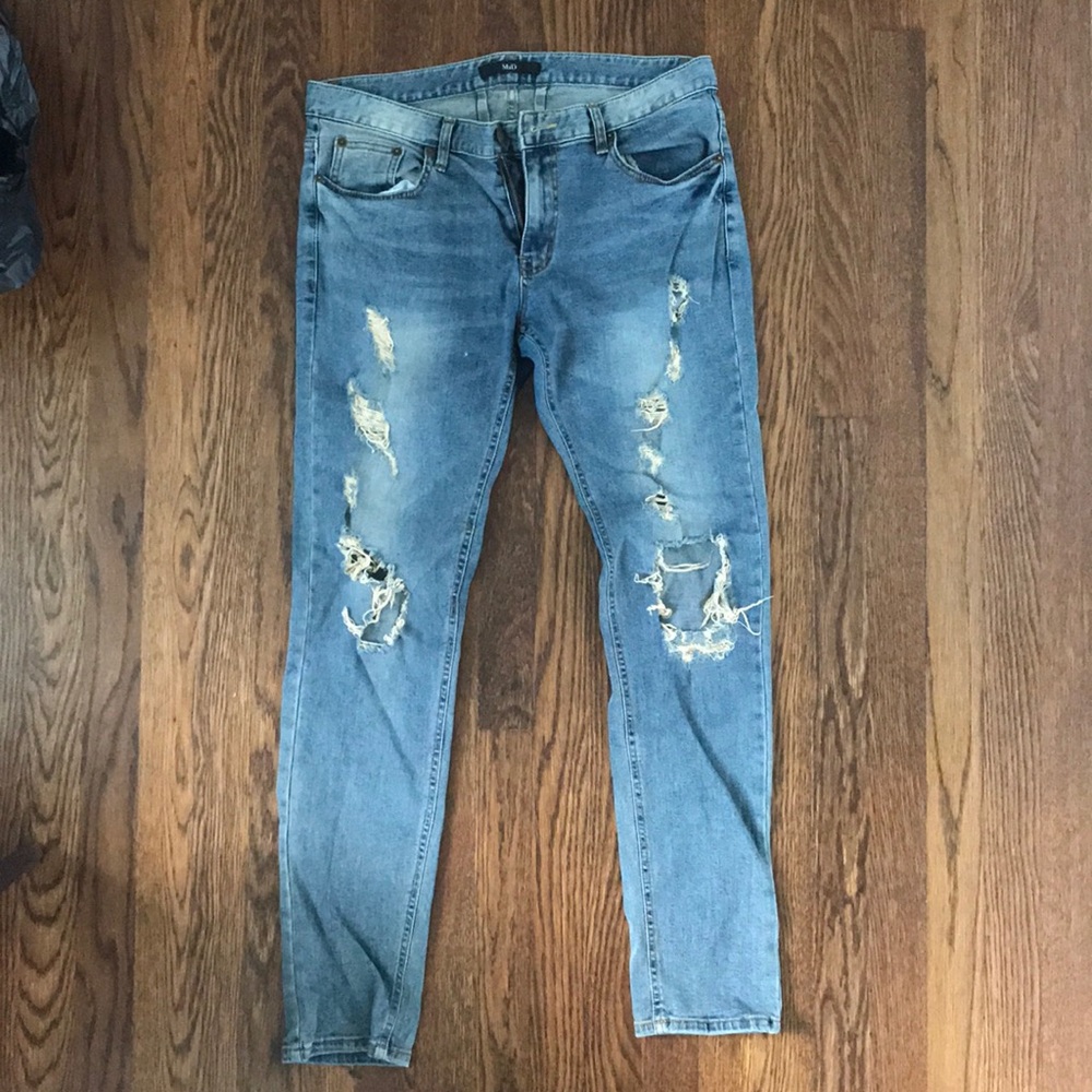 Destroyed denim
